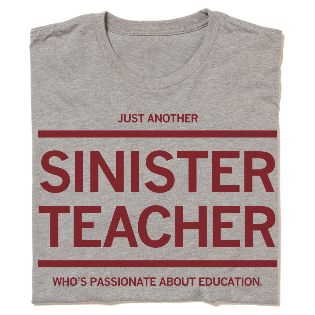 RAYGUNshirts's tweet photo. Ahhh, yes, after the last 2 years, Iowa is finally uncovering a "sinister" agenda, and it's..... teachers???

Just Another Sinister Teacher #raygun shirt online now, in stores soon: https://t.co/hnfiYklT5C https://t.co/aA6ZT6BX5C