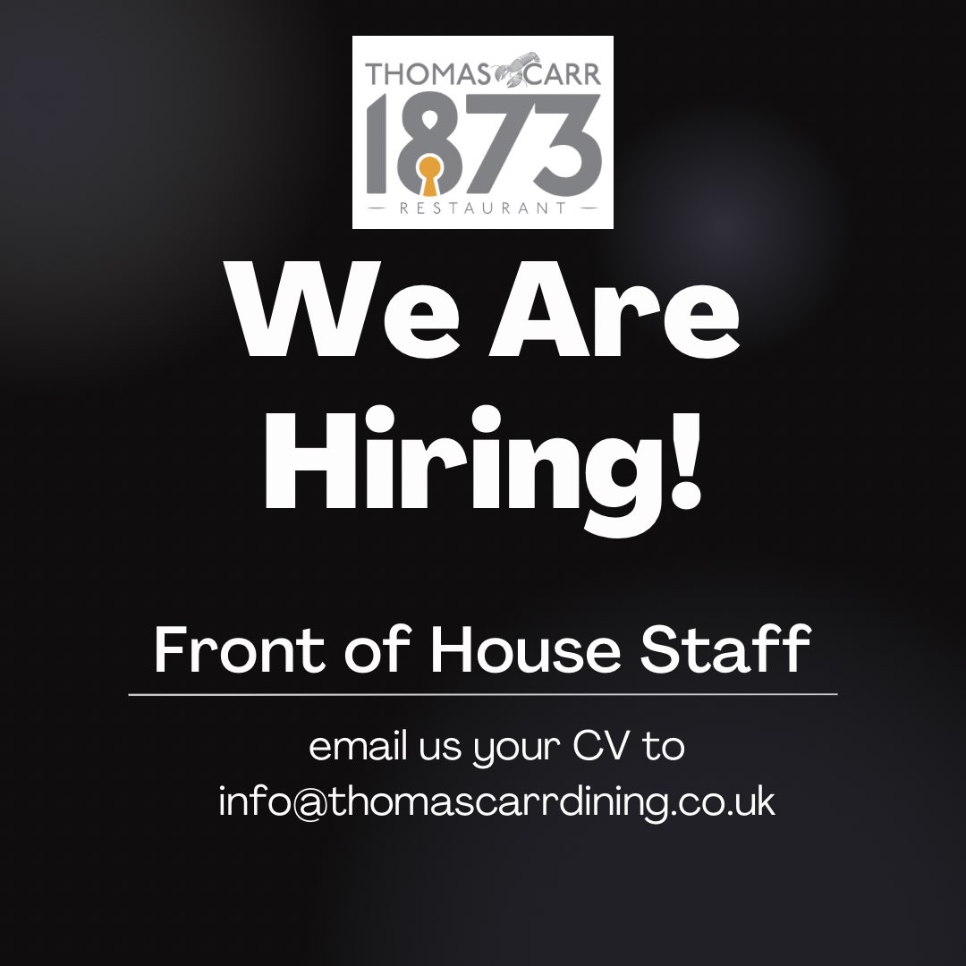 If you’re friendly, reliable and passionate about great food and service then we’d love to hear from you! 

For more information visit - thomascarrdining.com/jobs

#job #michelinstar #hospitality #ilfracombe #northdevon #devon