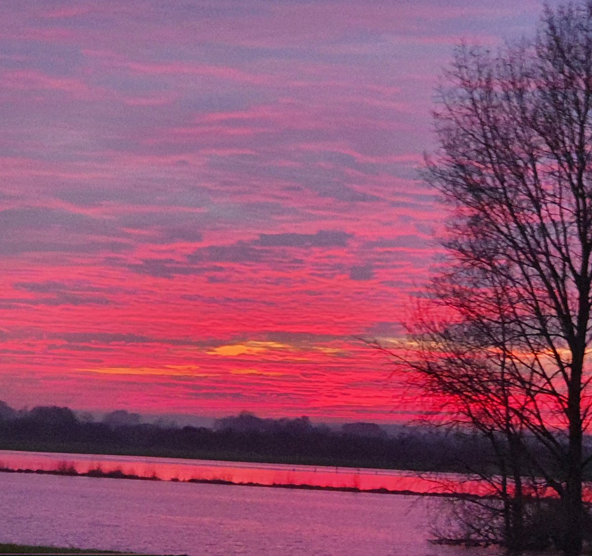 Soms ben je net op tijd en precies op de juiste plaats. Uitwaardzonsondergang bij Den Elter aan de IJssel bij Zutphen om 1700 uur. <a href="/Weerprimeur/">Marc Putto weerkundig strateeg / mediameteoroloog</a> <a href="/weermanrobert/">➡️ Robert de Vries</a> <a href="/helgavanleur/">Helga van Leur ☀</a> <a href="/weeronline/">Weeronline</a> <a href="/BuienRadarNL/">Buienradar</a> <a href="/OmroepGLD/">Omroep Gelderland</a> @Talpaweer
