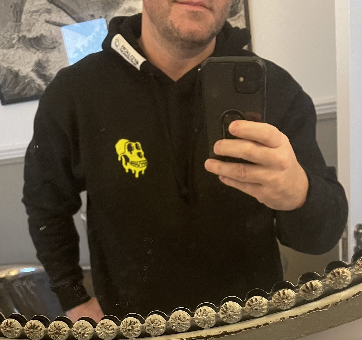 hekky77's tweet photo. Is it acceptable to wear your #MAYC hoodie for 41 days in a rowβ¦? π Asking for a friend @BoredApeYC #apefollowape #apemerch https://t.co/MMVbqyIiE7