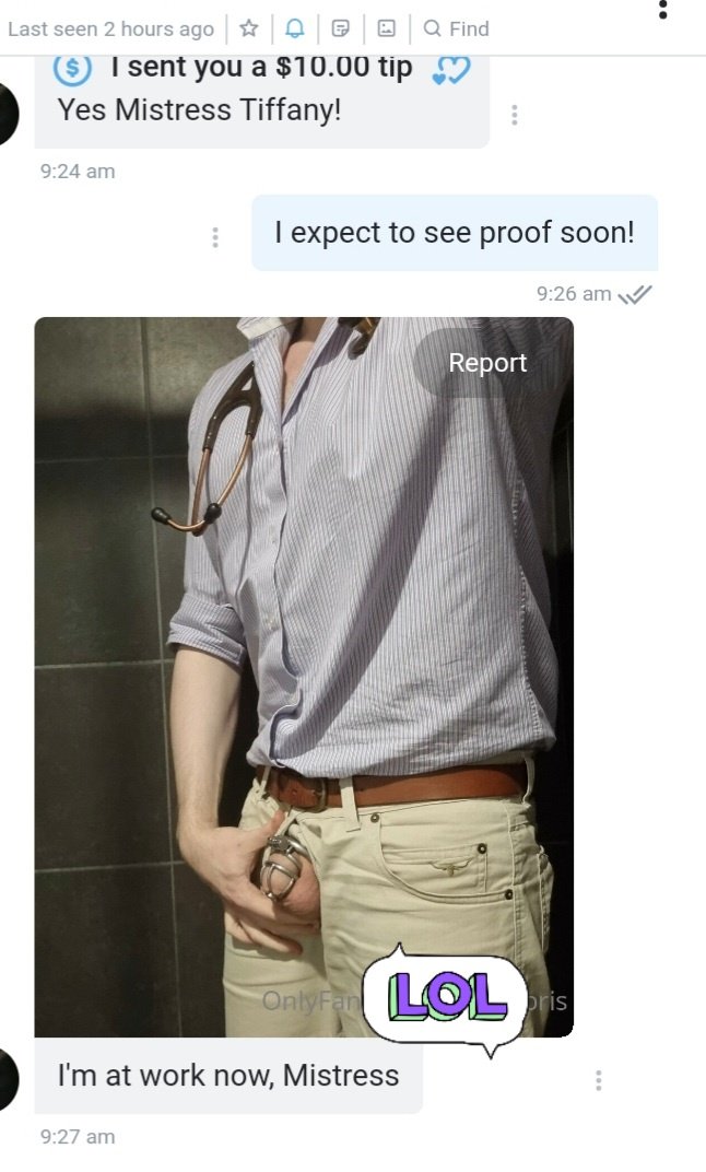 TiffanyMFC's tweet photo. Imagine if this was your doctor... what a loser 🤣 https://t.co/NMJkHPnmIw