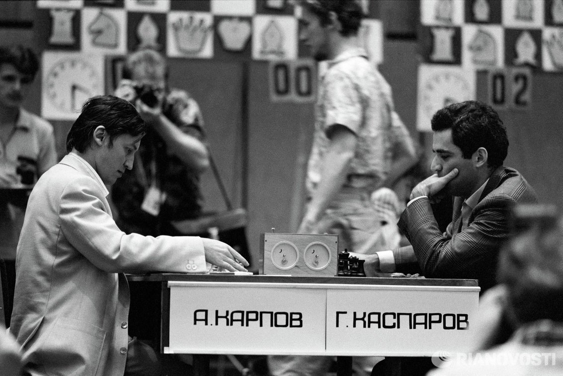 Douglas Griffin on X: Anatoly Karpov faces 12-year-old Garry