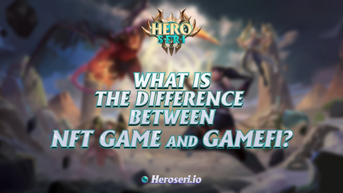 Gamefi offers a financial component called "play-to-earn," which allows players to earn money by playing games. On the other hand, NFT makes it simple for anybody to participate "for free." 
#HeroSeri - 1st series game #metaverse!
#P2E #NFTs