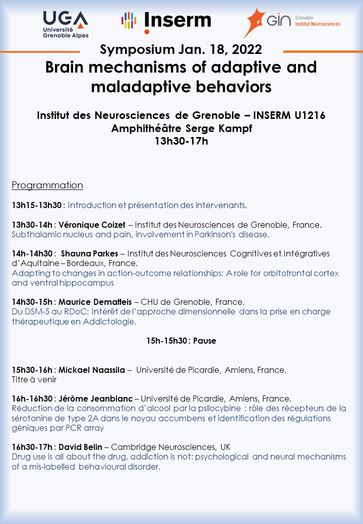 Fan_Joly's tweet photo. Flier and programmation are attached. Hope to see many of you ! #symposium #neurosciences #behavior 
@GoutaudierRaph1 @MalletDavid9 https://t.co/f6lGKvfCFH