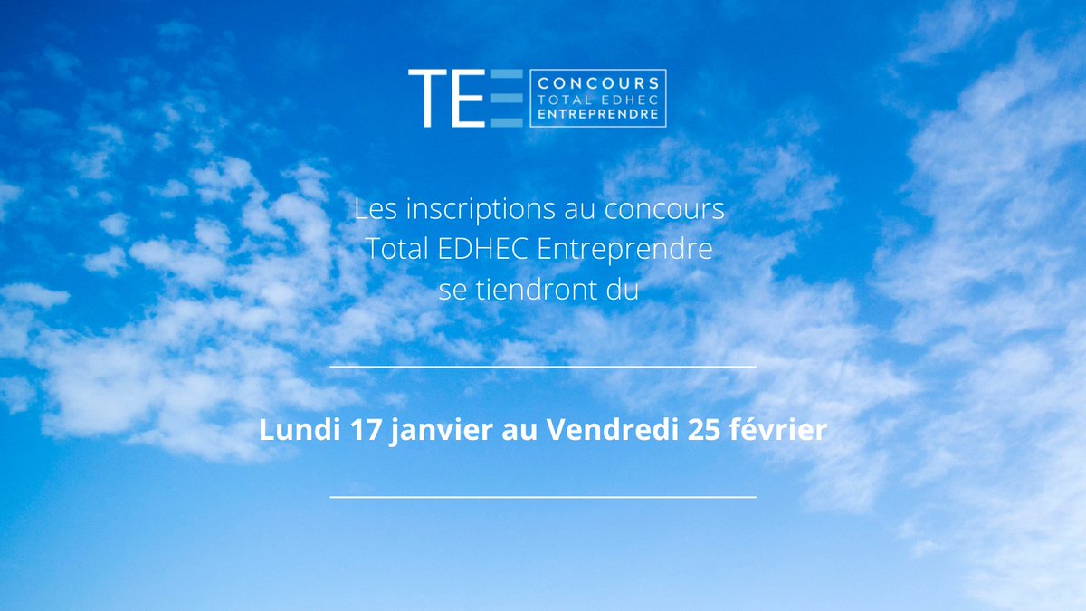 Startupers, votre heure est arrivée ! 

Vous souhaitez faire grandir votre entreprise en vous confrontant, le temps d’un concours, à d’autres startups tout aussi ambitieuses que la votre ? 

Alors, inscrivez-vous afin de participer à la 28ème édition du concours.