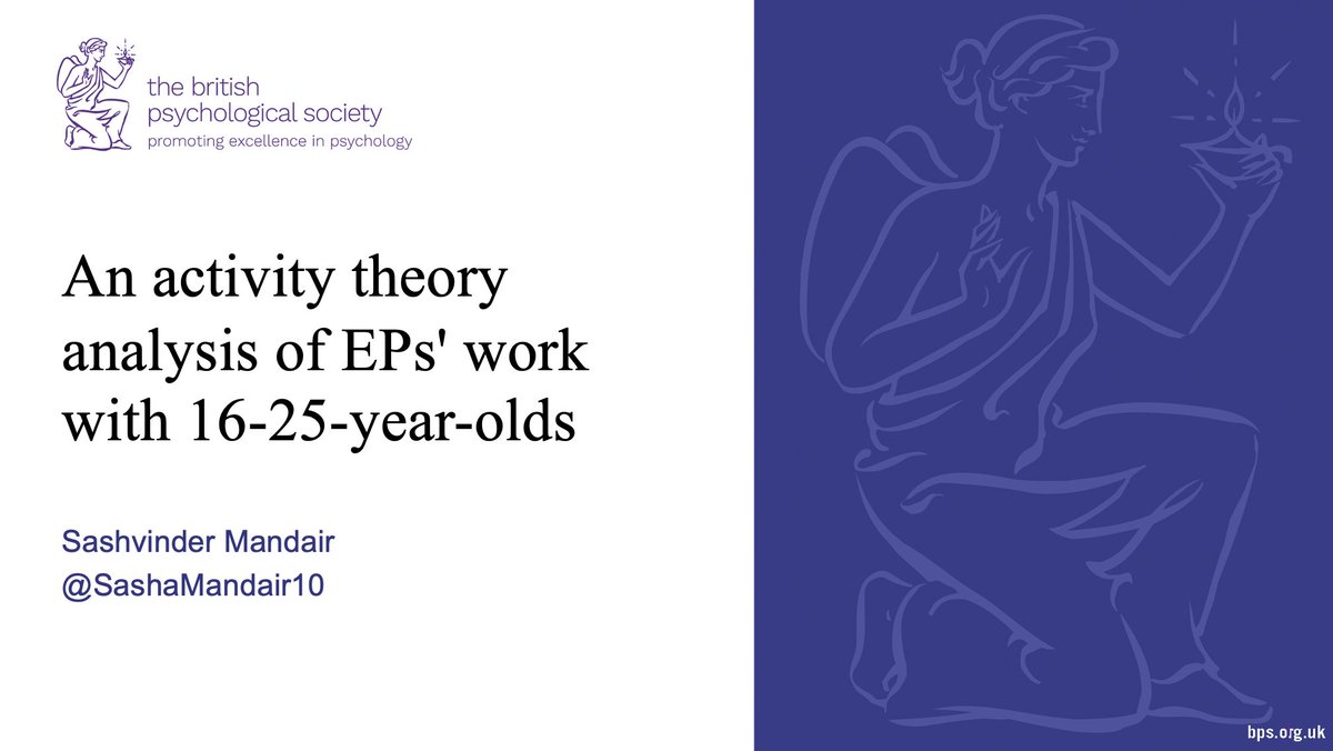 Tomorrow I'll presenting on my doctoral research at 11am if anyone is interested in finding out more about EPs' work with 16-25-year-olds: