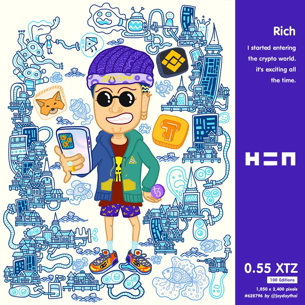 💎Rich💎
0.55 tez 
70/100 Editions
OBJKT #628796

👉objkt.com/asset/hicetnun…
🍺hicetnunc.art/objkt/628796
😎hic.af/o/628796

#NFTCommunity #nftcollectors #NFTs #Xtz #tezos #tezosnft #nftasia #hicetnunc2000   #objkt #CleanNFT #HEN