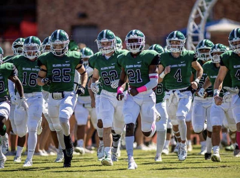 KalebMP21's tweet photo. Beyond blessed to say that I have committed to Oklahoma Baptist University! I’m coming home!
#RunTheHill https://t.co/1AgfFybdii