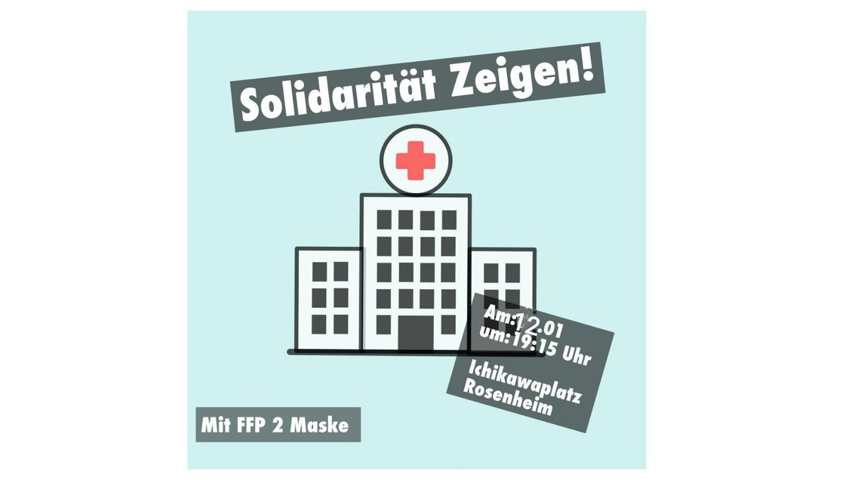 #Solidarität statt #Verschwörungsmythen! 
Kundgebung - Morgen (Mittwoch 12.01.22) - 19:15 Uhr -  #Ichikawaplatz - #Rosenheim