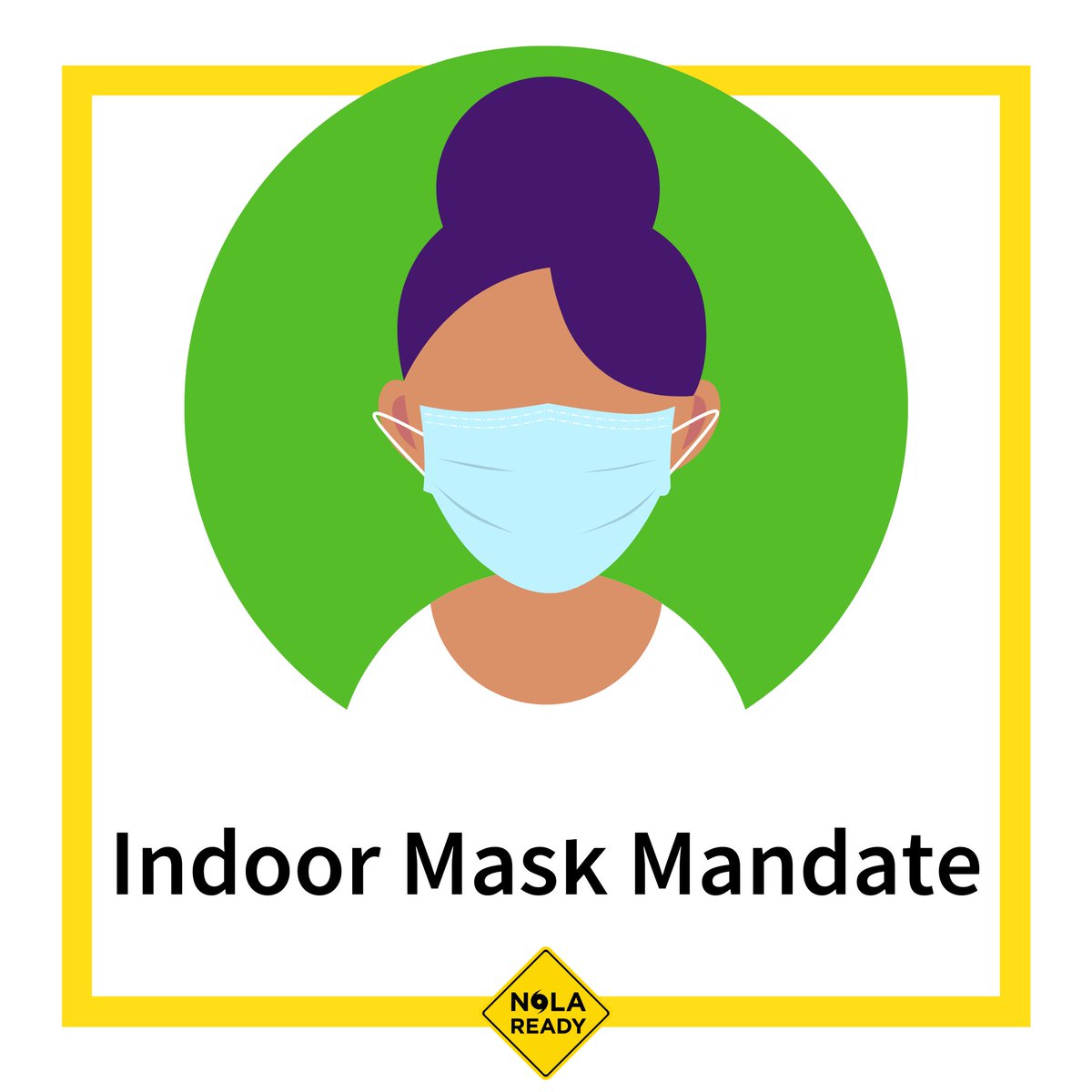 nolaready's tweet image. Today, @cityofnola announced the reinstatement of the indoor mask mandate in order to curb the spread of the Omicron variant in NOLA. This change will go into effect Wed (tomorrow) at 6am.

Details at ready.nola.gov/restrictions