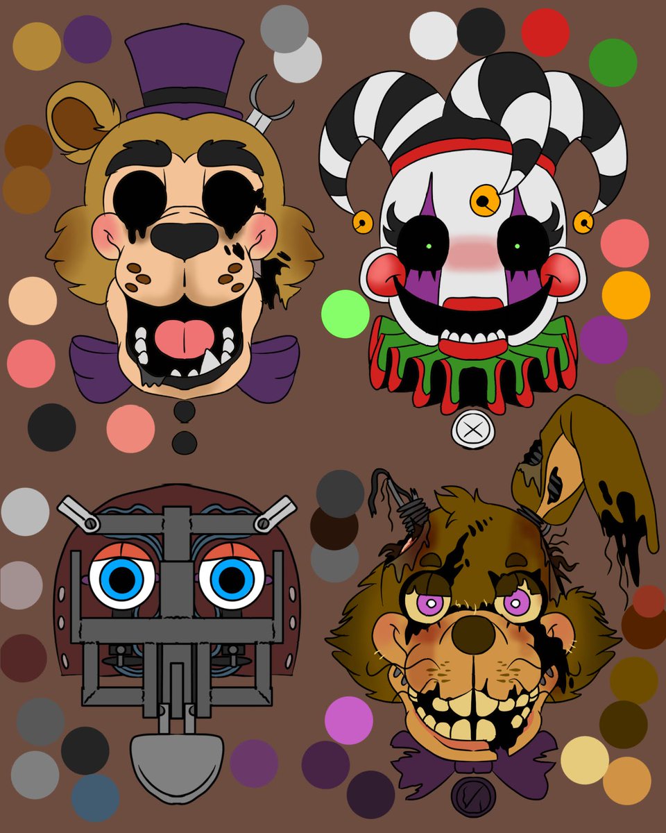 I'm a serious goth, so when TLT released a goth remix of his FNAF song, I  was all over it. I designed Gothrock Animatronics based on the outfits  they wore in the