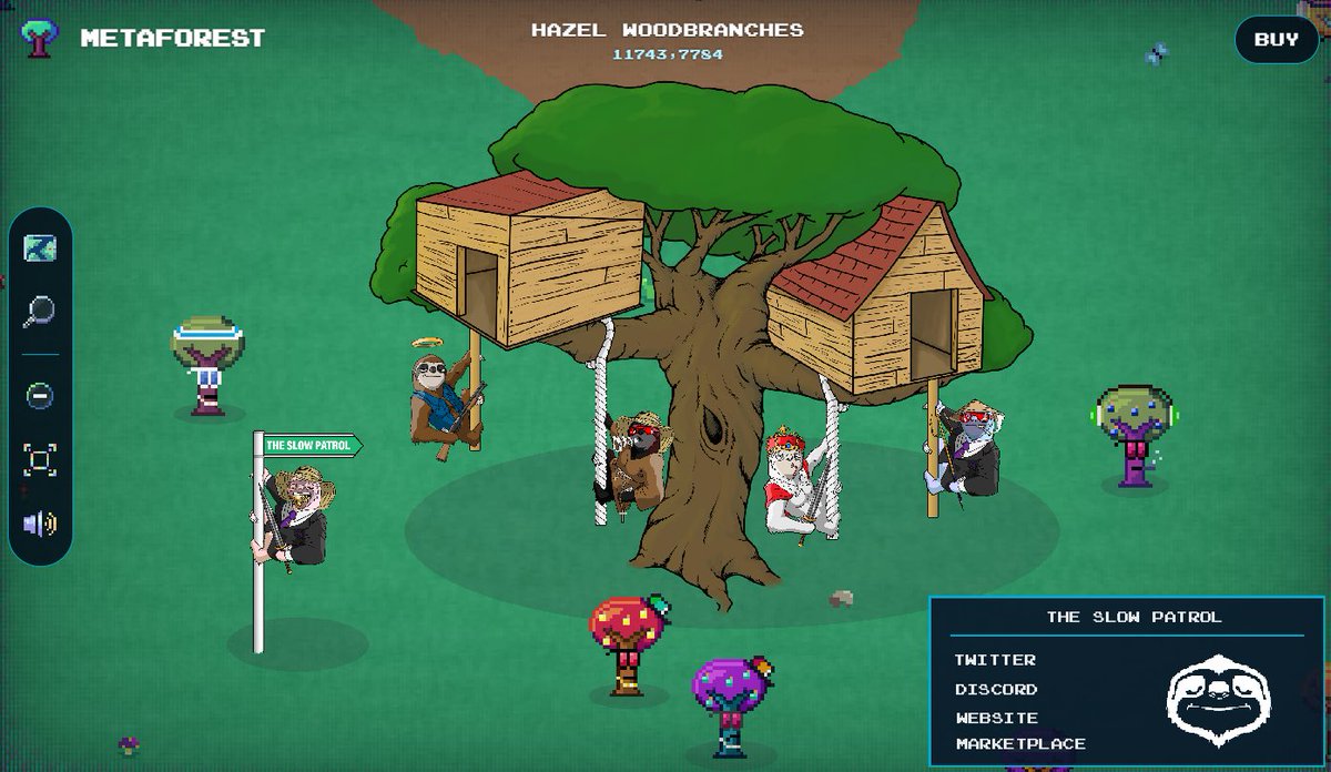 High up in the tallest Treez of the MetaForest live a community of the most fashionable and mysterious Sloths known to the Metaverse 🦥

We’re so excited to welcome our newest (and slowest) MetaForest partners <a href="/TheSlowPatrol/">The Slow Patrol 🦥 | FUSION - NOW LIVE!</a> 🤝

Find them here soon 👉 metaforest.app