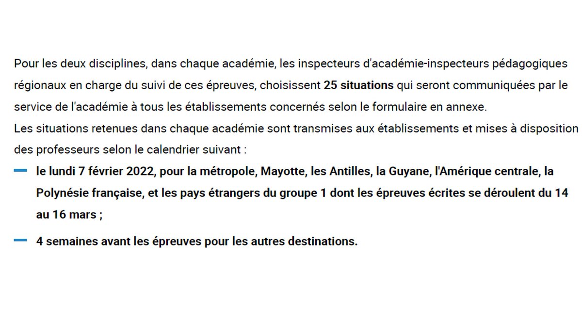 La banque des 62 sujets des #ECE de physique-chimie pour le #Bac2022 est accessible via <a href="/Eduscol/">éduscol</a> : 
▶️ eduscol.education.fr/2561/banques-d…
La note de service parue au BO N°47 du 16 décembre 2021 précise son organisation : education.gouv.fr/bo/21/Hebdo47/…