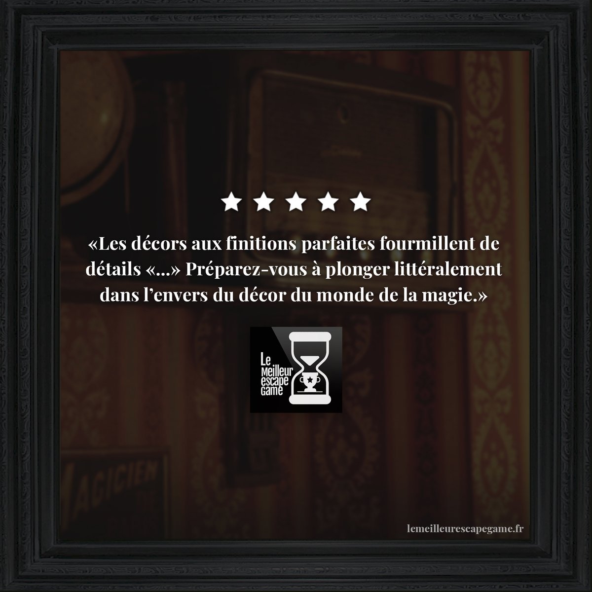 DeepInsideParis's tweet photo. Extrait du tout premier article de notre salle Le Magicien de Paris, postĂ© en Ă©tĂ© 2021 par le blog @lemeilleurescapegame  đ
La review est Ă retrouver sur leur site đ„ł
#EscapeGameParis #DeepInsideParis https://t.co/WGjqa2uvbX