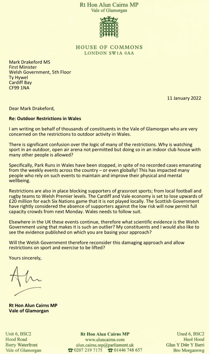 Alun Cairns tweet media