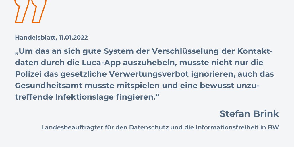 luca App (@_lucaapp) on Twitter photo Dr. Stefan Brink, Baden-Württembergs Datenschutzbeauftragter, spricht mit dem <a href="/handelsblatt/">Handelsblatt</a> über den Datenzugriff der Mainzer Polizei. Der ganze Artikel hier: handelsblatt.com/technik/it-int… Dr. Stefan Brink, Baden-Württembergs Datenschutzbeauftragter, spricht mit dem <a href="/handelsblatt/">Handelsblatt</a> über den Datenzugriff der Mainzer Polizei. Der ganze Artikel hier: handelsblatt.com/technik/it-int…