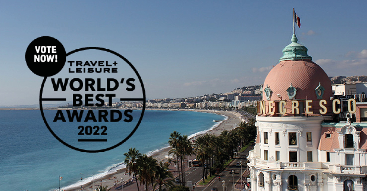 Le Negresco Hotel is thrilled to participate in the Travel + Leisure World’s Best Awards 2022. 
Click here and cast your vote for your favorite travel experience. wba.m-rr.com/home

#CotedAzurFrance <a href="/NegrescoHotel/">Hôtel Le Negresco</a>