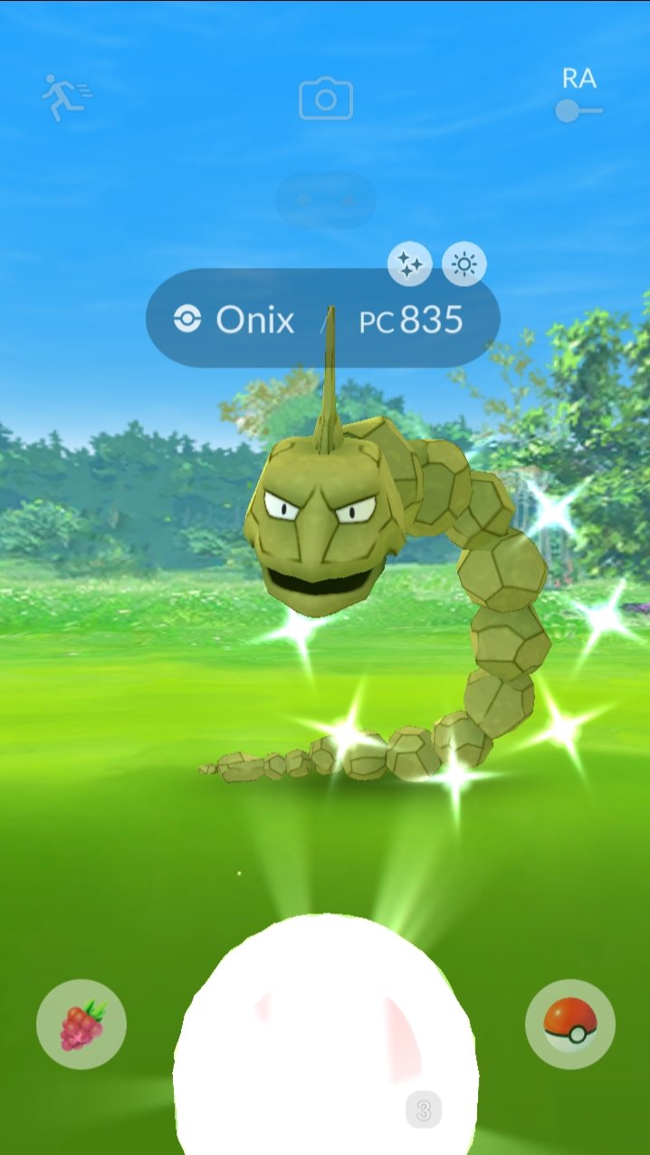 I caught a shiny Onix #pokemongo #pokemon #shinyonix #foryoupage #fyp