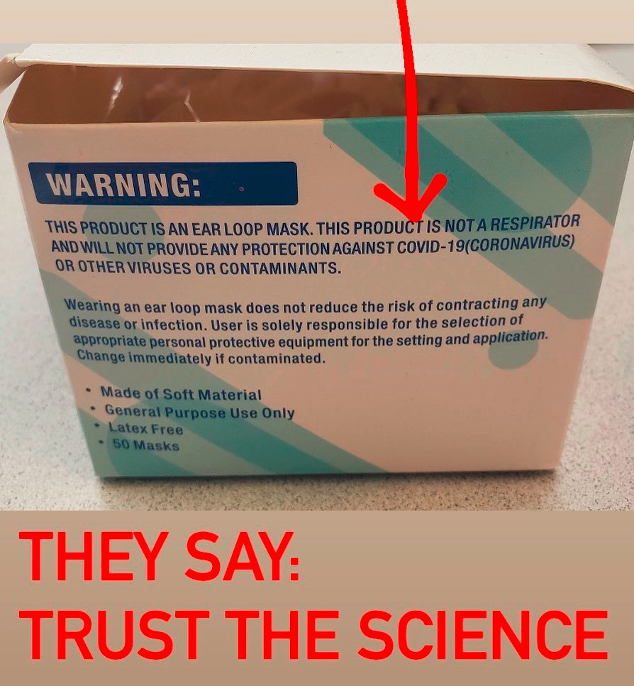 LionofJudah444's tweet photo. CAN WE PLEASE FOLLOW THE SCIENCE??? MASKS DON'T WORK!!! #stopMaskMandates #StopWearingMasks #MasksReduceBloodOxygenLevels #MasksCauseRespInfections https://t.co/CFNYLZCXML