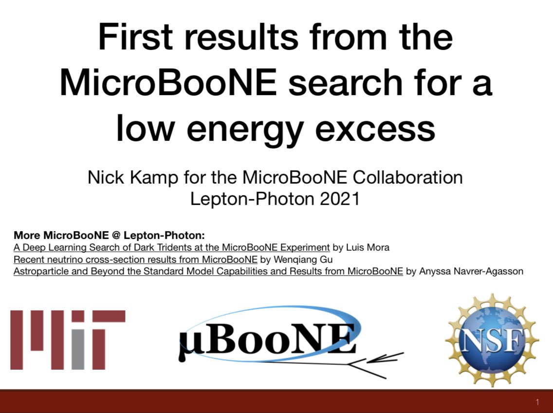 Anyssa (@anavrera) on Twitter photo Updates on recent <a href="/Microboone/">MicroBooNE</a> results by Wenqiang Gu and Nick Kamp at <a href="/lp2021mcr/">Lepton Photon 2021</a>. I’m obviously biased but 2021 was a great year for MicroBooNE 😁 Updates on recent <a href="/Microboone/">MicroBooNE</a> results by Wenqiang Gu and Nick Kamp at <a href="/lp2021mcr/">Lepton Photon 2021</a>. I’m obviously biased but 2021 was a great year for MicroBooNE 😁