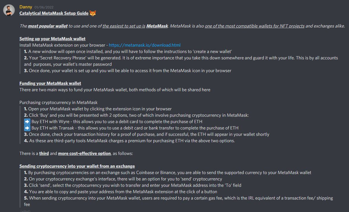 CatalyticalCo's tweet photo. Make sure you stay on top your MetaMask and wallet security! The last thing you want to happen is for someone to steal your NFT's. 

We have helpful learning tools in the discord to stay informed to continuously protect your NFTs. Free Drops too! 👀 #NFT
https://t.co/n0EshR0zWh https://t.co/xAIbhi5TGS