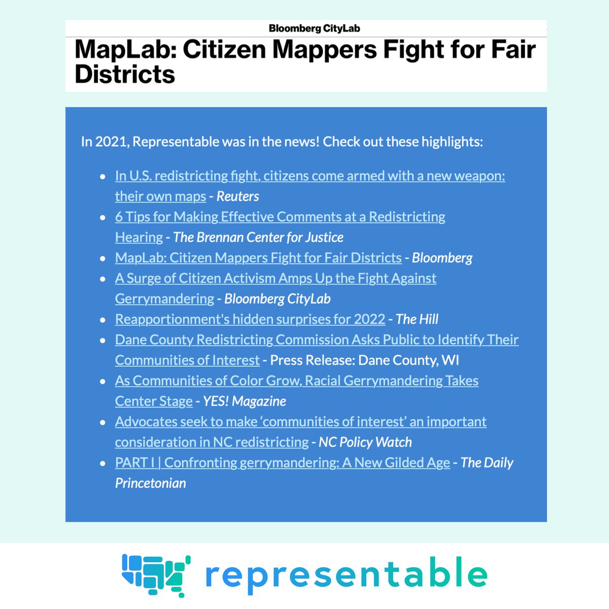 Representable_'s tweet photo. Check out our 2021 Year in Review! We're proud of what Representable has accomplished over the past year, and are thankful for all the support we've received! https://t.co/C9csnWb2IA