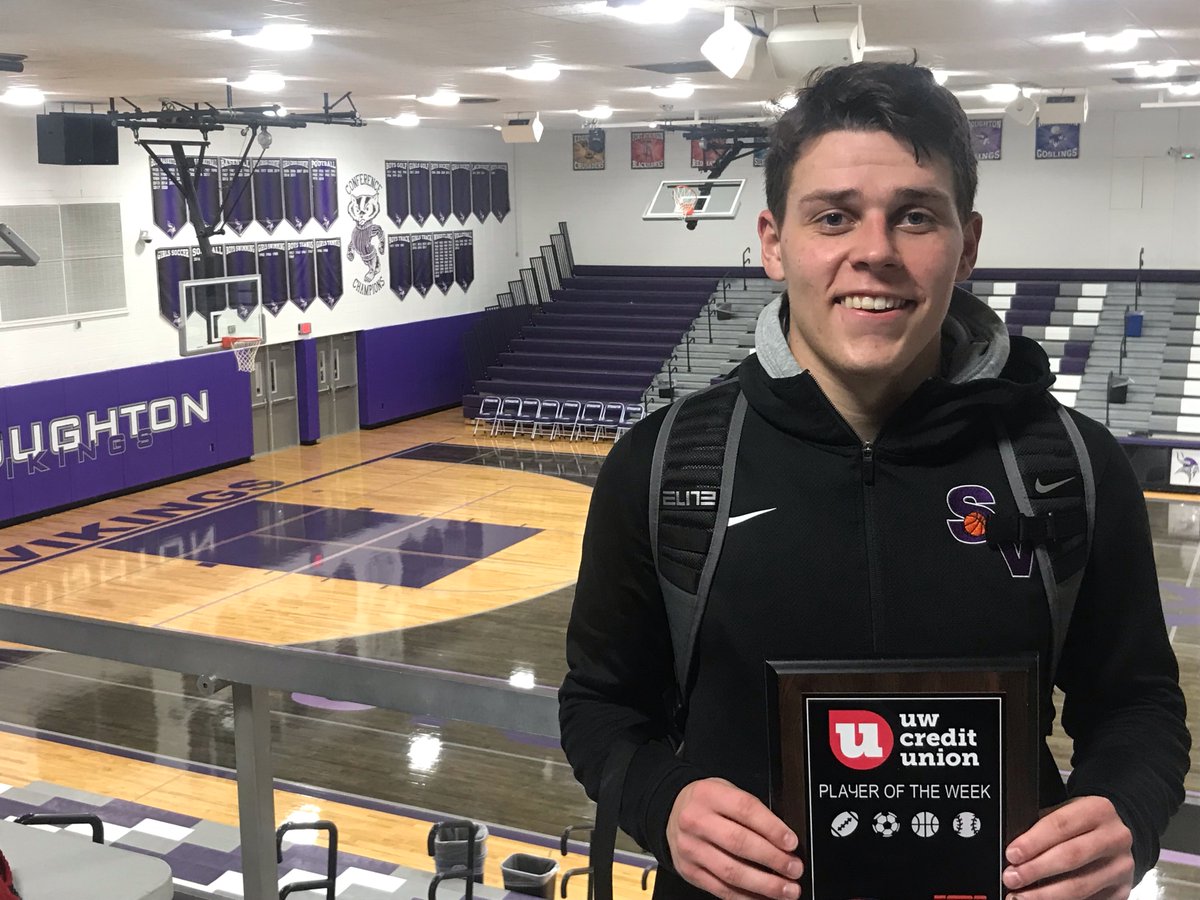 Congratulations to one of our <a href="/UWCreditUnion/">UW Credit Union</a> Student Athletes of the Week, <a href="/lukefernholz/">Luke Fernholz</a>! #PrepMania

<a href="/StoughtonHoop/">StoughtonVikingBBall</a>