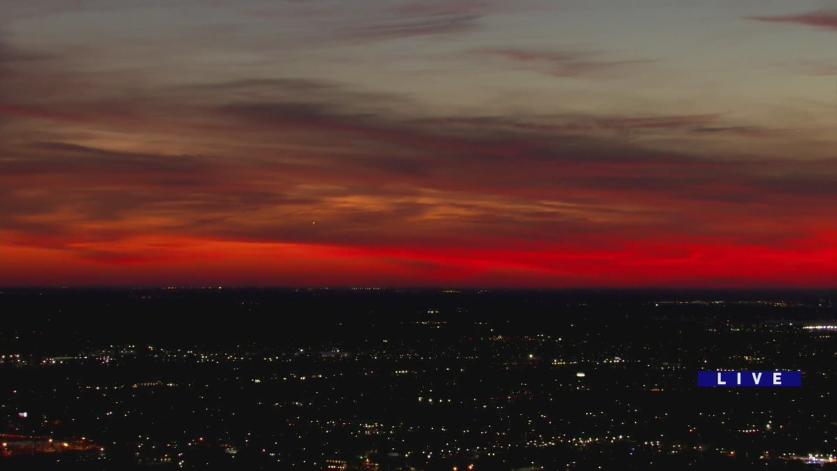 Wow! Gorgeous red sky tonight from #SkyCam9