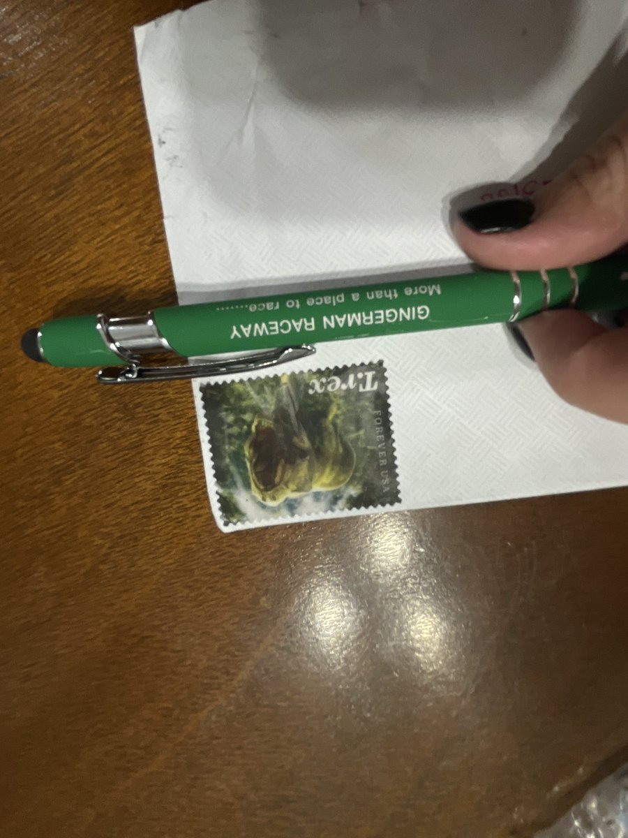 AlfTheGreat's tweet photo. Not only does @DevinAltieri come through on a promise, she also has amazing stamps. #GingermanRaceway #NewFavoritePen 😍😍😍 https://t.co/Ehi27vq8Ki