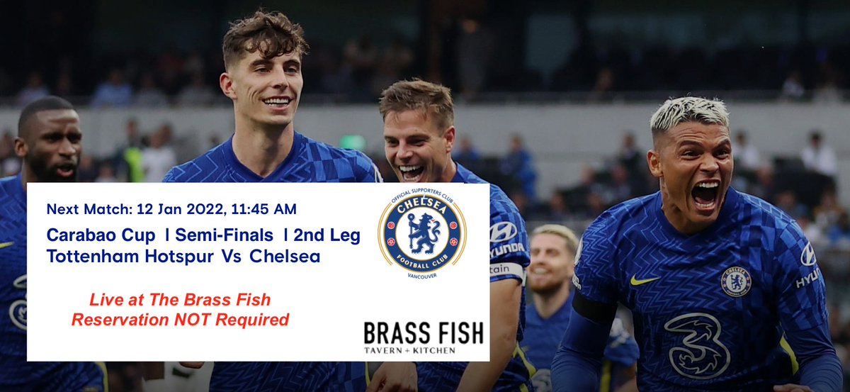 We go into this away 2nd leg against Spurs with a two goal advantage from an excellent 1st leg.
The match is live at The Brass Fish, kick-off Wednesday 11.45am. C'mon You Blues!