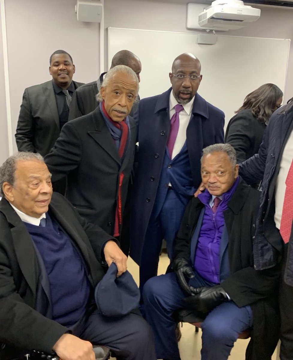 W/ Ambassador Andrew Young, Rev. Jackson, and Sen. Warnock after the President and Vice President’s speech.