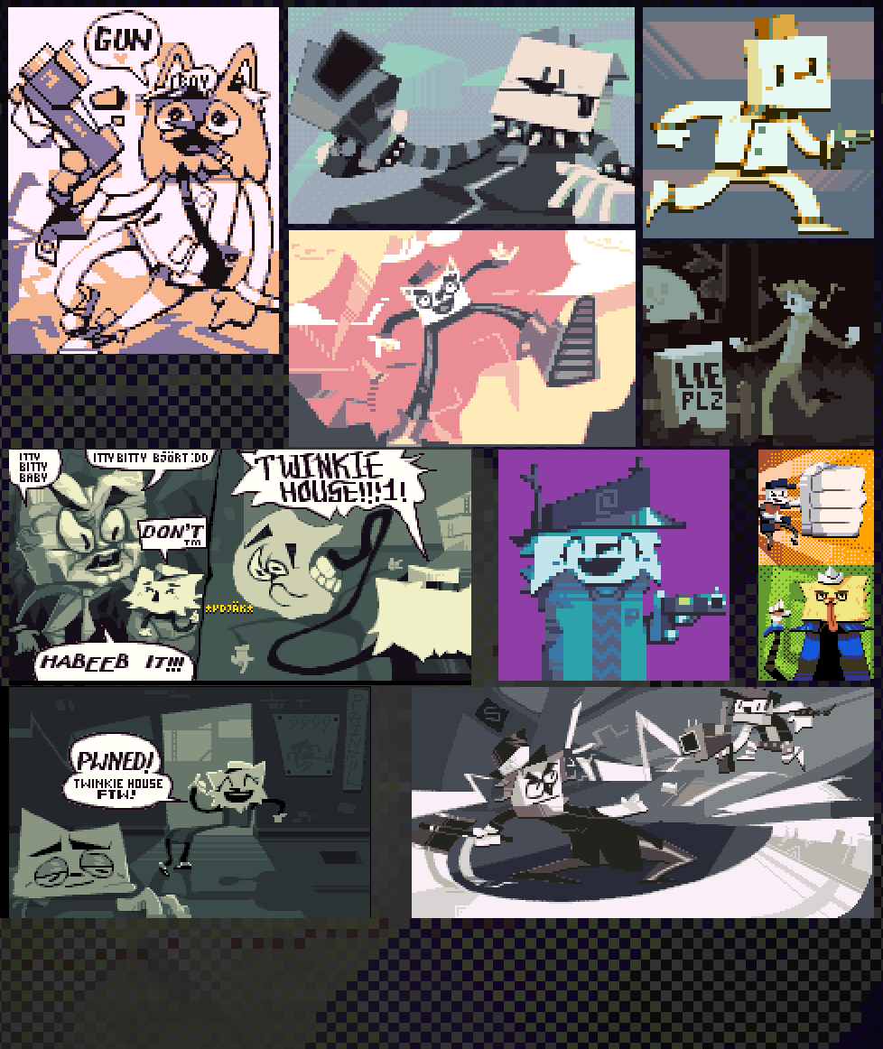 ZIKBAKGURI's tweet image. Hi. #PortfolioDay. I&apos;m demoscene-inspired college kid working on games and pixelart etc; I&apos;m in many project(s) as of now, though planning to set up my commission &amp;amp; stuffs soon.
\
반갑습니다. 데모씬에 영감 받아 취미로 게임과 그림 (&amp;amp; 도트)을 생성하는 건장한 대학생입니다.
-more-