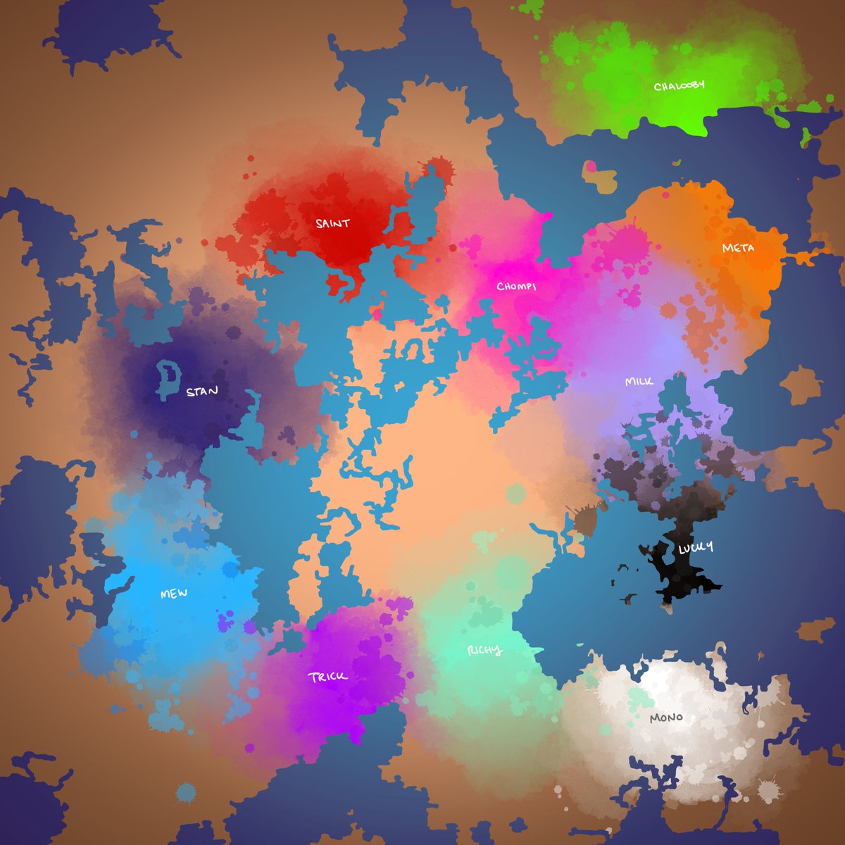Treaty_SMP's tweet photo. at long last, the map is filled in- at least, for now. there sure are a lot of colors popping up, so there'll be a thread below telling you who is involved! https://t.co/umxt69fkyc