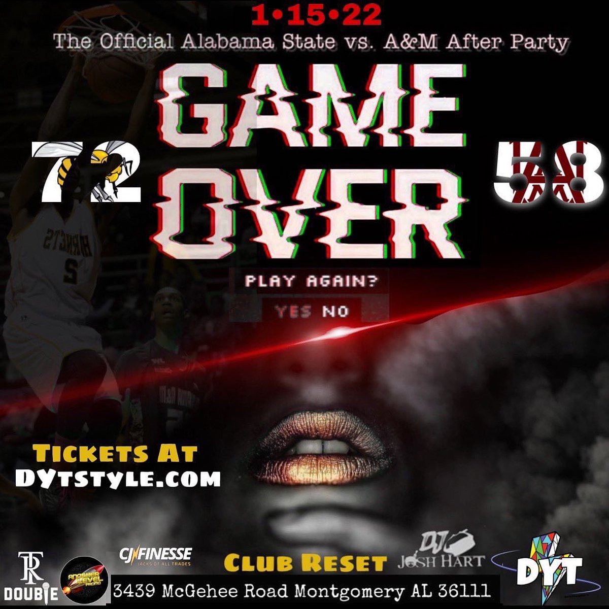 DoYaThangENT's tweet photo. This is not the game nor night to stay in. The Tale of 2 Rivals‼️

🔥 #BamaState vs #AAMU 🔥

🚨Official AfterParty🚨

@DoYaThangENT⚡️
DJ @SoFreekedKiddo x @KvTroo 
@_ThatSmoothGuy
@ImDeepTho
@Drake_thesavage
@NoPretend__
@AdoreMyDimpless

GameOver!🥱
#myaum #skegee #TroyU #myasu https://t.co/sjCRoLiGlQ