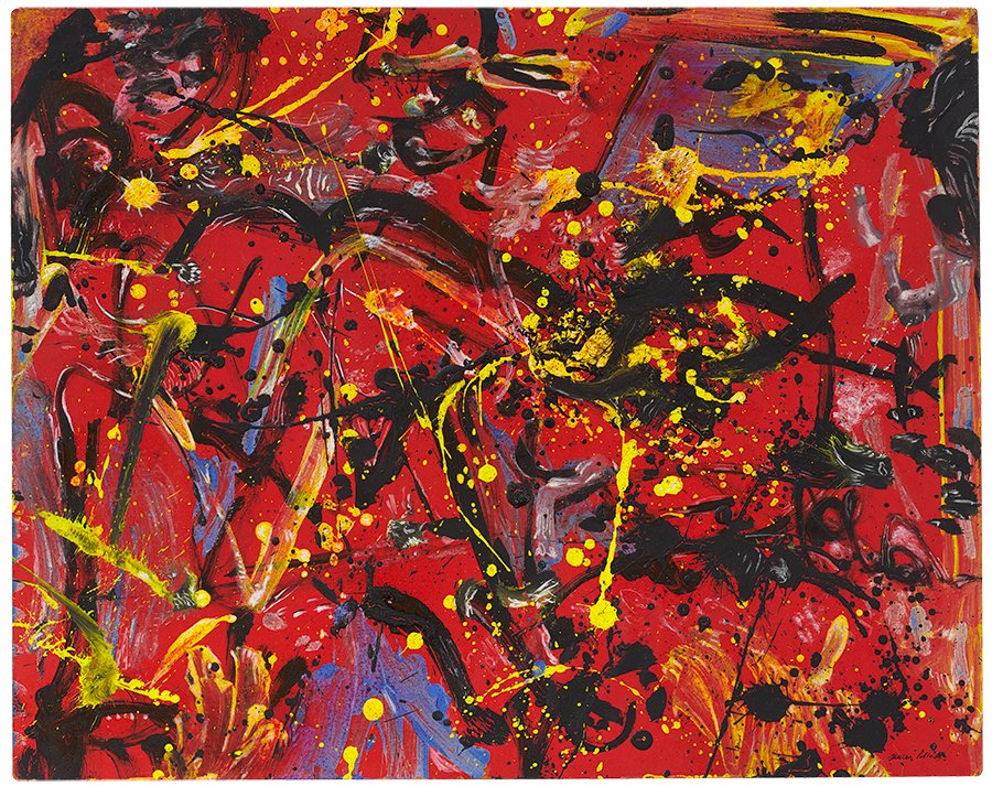 paintingstack's tweet photo. “Painting is self-discovery. Every good artist paints what he is.”
― Jackson Pollock

Red Composition, 1946 https://t.co/Q5fMfIzOmD