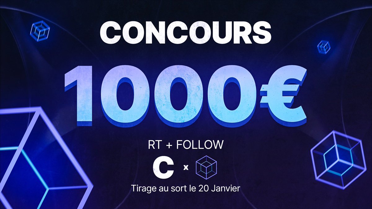 Nous faisons gagner 1 000€ !(200€ à 5 personnes) 🎁

RT + Follow <a href="/bonfida/">Bonfida</a> &amp; <a href="/coinacademy_fr/">Coin Academy</a> pour participer 💻

TAS le 20/01