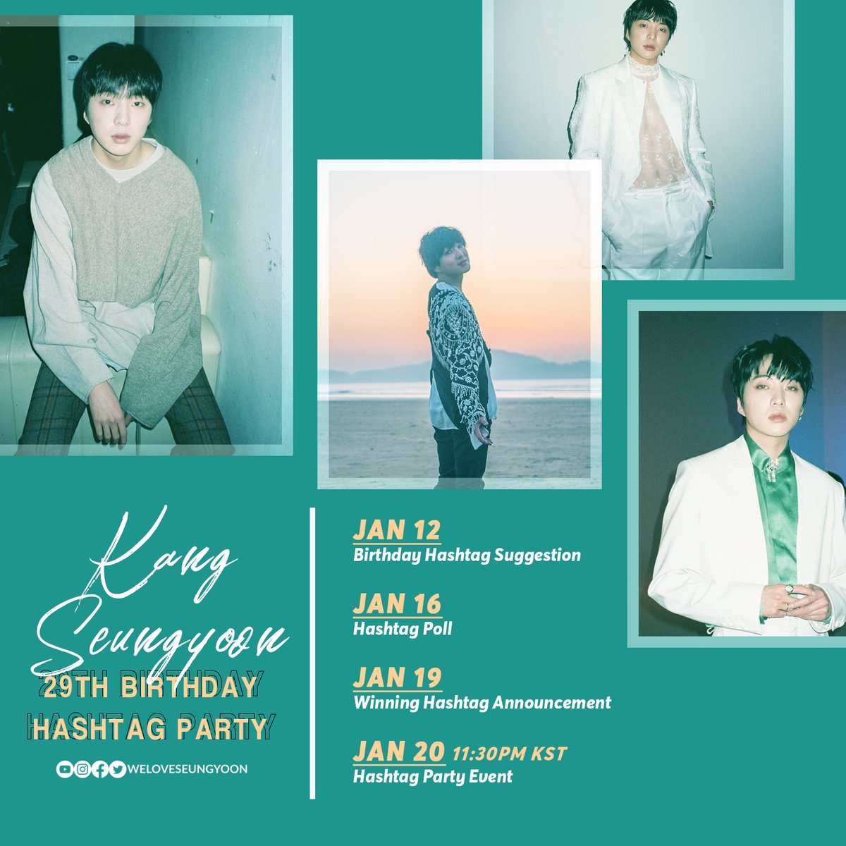 weloveseungyoon's tweet photo. [📣] We need your help to choose the hashtag to trend on #KangSeungyoon’s bday!

•Drop your HT suggestions in replies without adding #
•Most likes will be considered for the poll so "like" ur faves 
•Drop only 1 # suggestion per tweet so we know which one the "likes" are for https://t.co/Nz99jNV6Gi