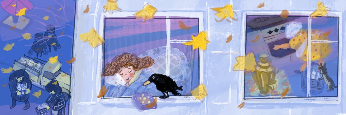 juliakarlinsky's tweet photo. Hello, I'm Julia. I write and illustrate children's books. My favorite subjects are sleeping kids, snowed in streets, funky animals, and musicians of any kind. Check out my website https://t.co/uh6DT16tQU #portfolioday https://t.co/uNRh9jVy4n