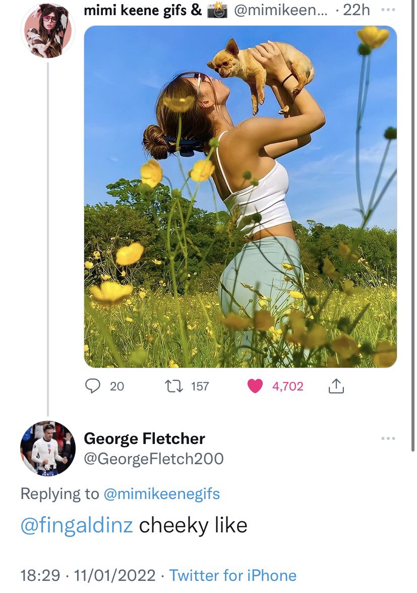 fingaldinz's tweet photo. Yeah cheers George tosser don’t hate the player hate the game 😉 … #FutureDILF https://t.co/skoZxAaeJN