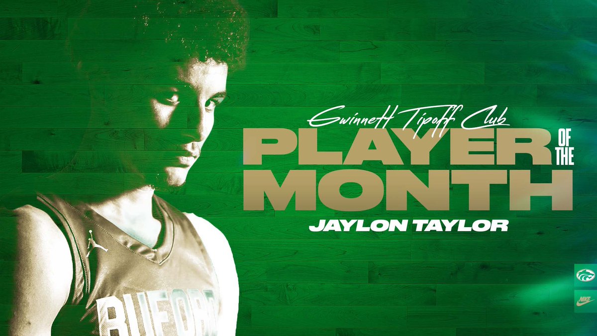 Jaylon Taylor was named <a href="/GwinnettTOC/">Gwinnett Tipoff Club</a> Player of the Month. Congrats, JT!

bit.ly/3qcGnrO