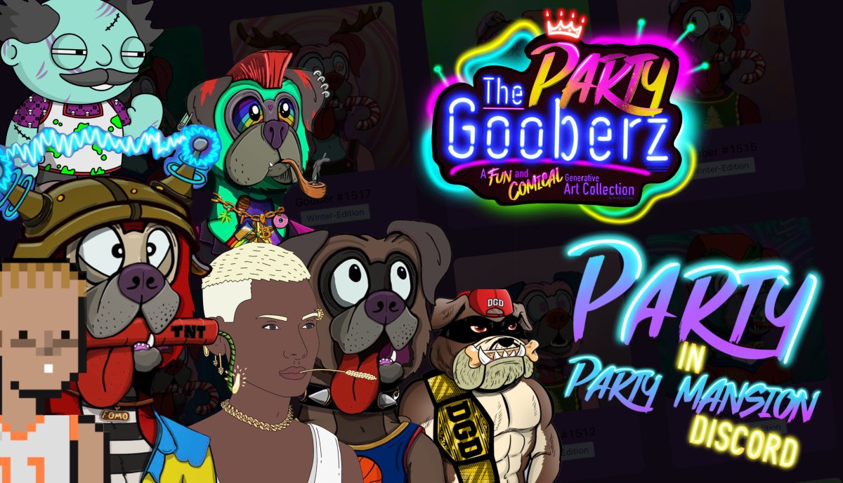 The_Goobz_NFT's tweet photo. Tonight we have ๐ตPARTY HOUR๐ in the Mansion!
๐ฅWhen: 11-Jan @ 2200 CET
๐ฅWhere: https://t.co/9Jh1Hrld4g
Everyone #OnFLOW is welcome to attend!
Tomorrow we will be hosting a ladies night event!
#NFT #onFLOW #PartyHour #PartyGOOBz https://t.co/qbrXtq0ylp