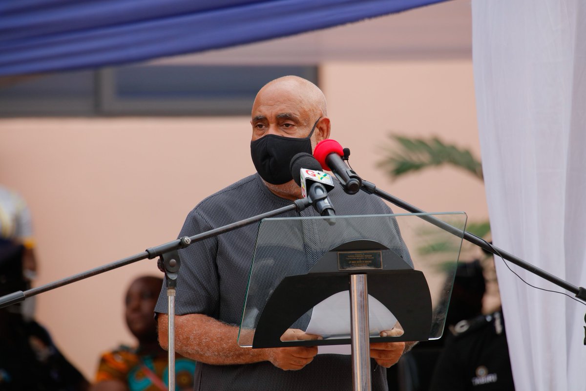 UNICEFGhana's tweet photo. Hon. Interior Minister Ambrose Dery inaugurates Accra’s new #One-Stop Centre, where survivors of gender-based violence can access comprehensive services. Congratulations @GhanaPolice, the Judicial Service, @DOVVSU and all involved. We will continue supporting your efforts. https://t.co/XdJWuM3DUr