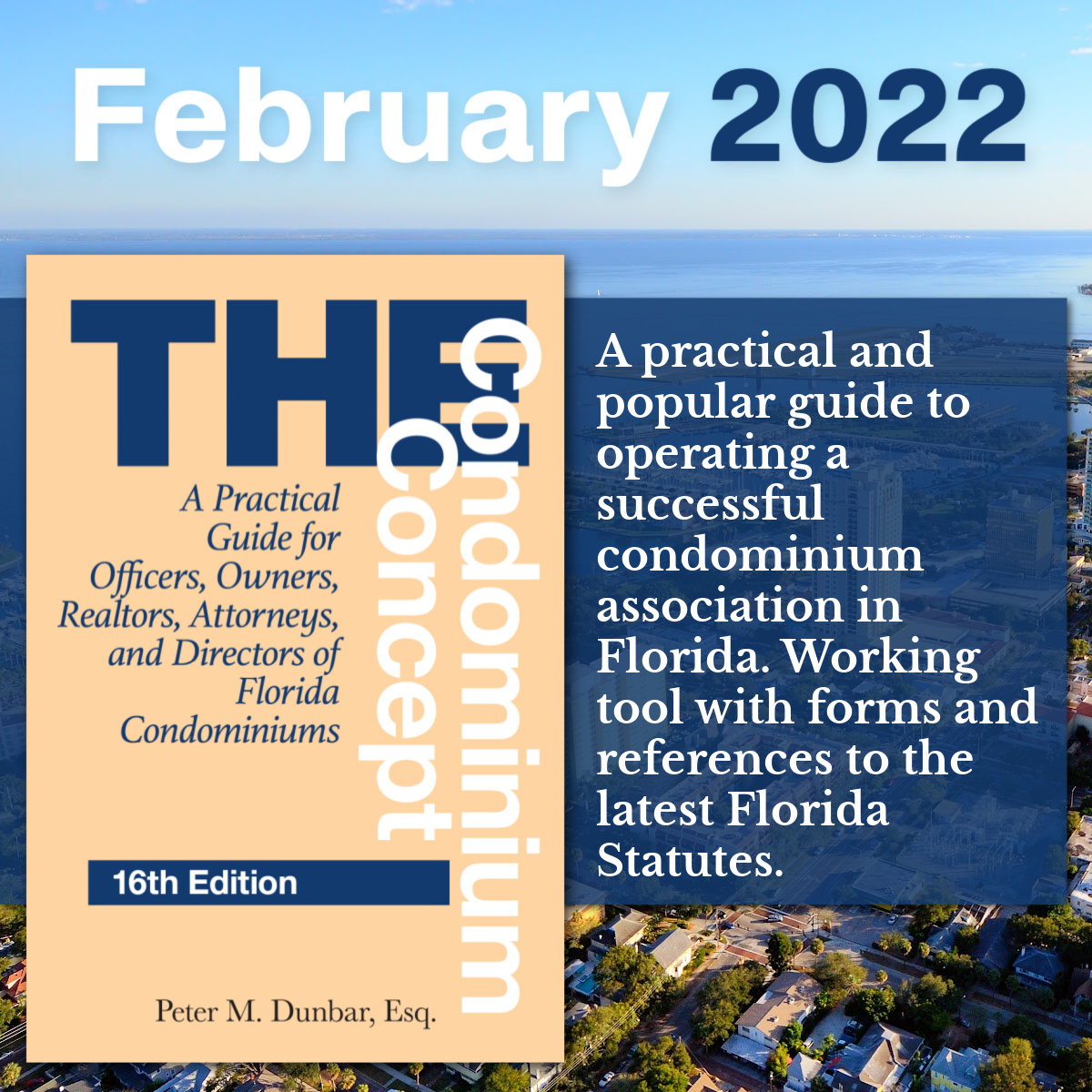_PineapplePress's tweet photo. Calling all Florida condo officers, owners, attorneys, and directors, it's time to brush up on your statutes! Coming February 2022, the 16th (!) edition of The Condominium Concept: by Peter M. Dunbar, Esq.
#pineapplepress #books #florida #condo #condominium https://t.co/CyKVou0Kwg