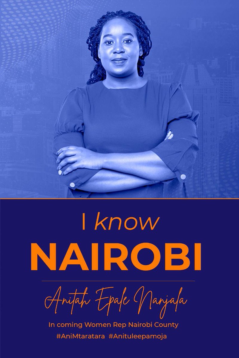 Have Been Tried and Tested. I KNOW Nairobi and I know what Nairobians want. 👊💥 Its time we change the narrative and make Nairobi Better again. #Inclusivity4all
#Animtaratara
#AniTuleepamoja
#TukoSafeNaAnita
#IncomingWomanRep2022