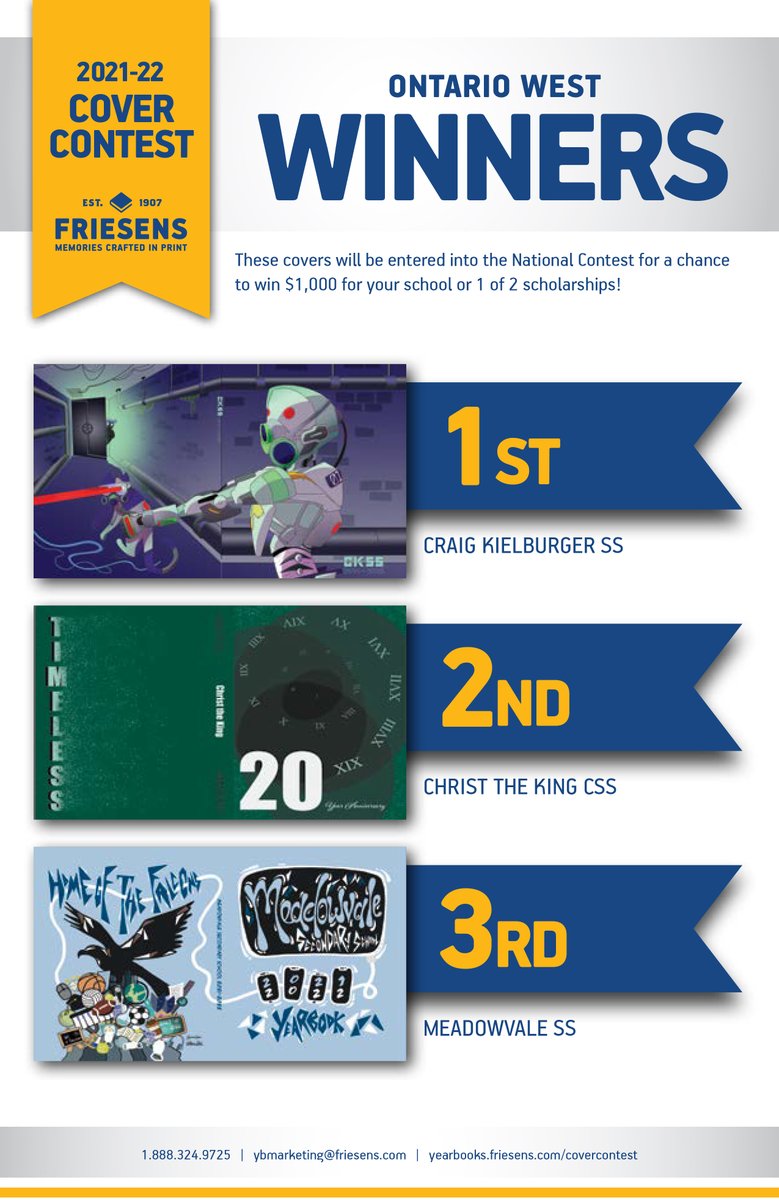 LychakCoreen's tweet photo. CONGRATULATIONS goes out to these AMAZING schools and Yearbook team for the 2022 Yearbook cover contest! Great work gang! https://t.co/4AzJVZipXE