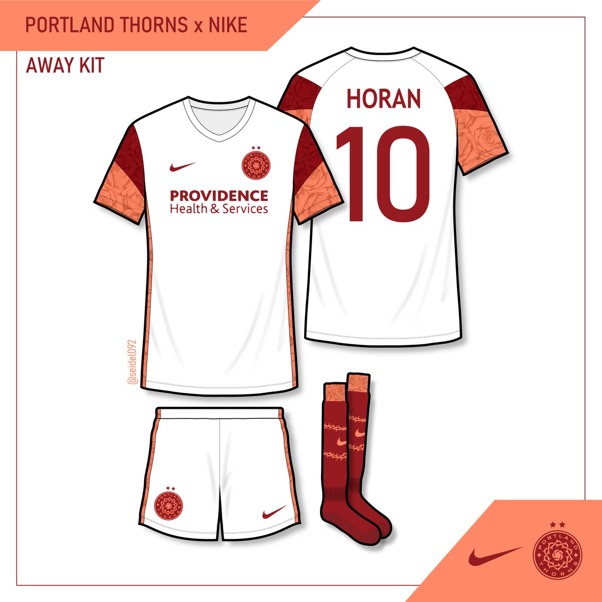 seidel092's tweet photo. Portland Thorns FC x Nike | Away Kit
#100Días100Equipos #Día64
Color #FF8966 https://t.co/ra8KdOXdNN
