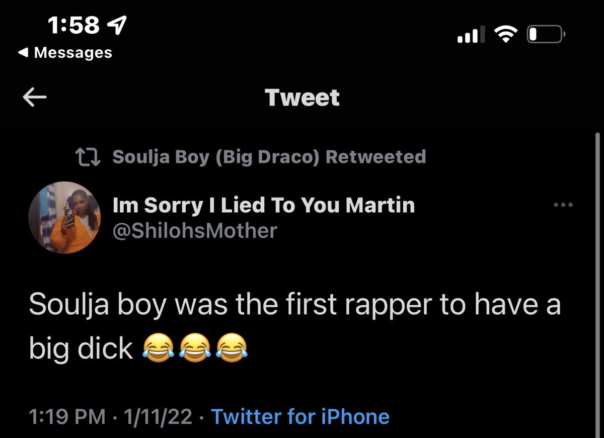 jaylaa_niicolee's tweet photo. No way Soulja boy retweeted this😭😭😭 https://t.co/a4guynRxDp