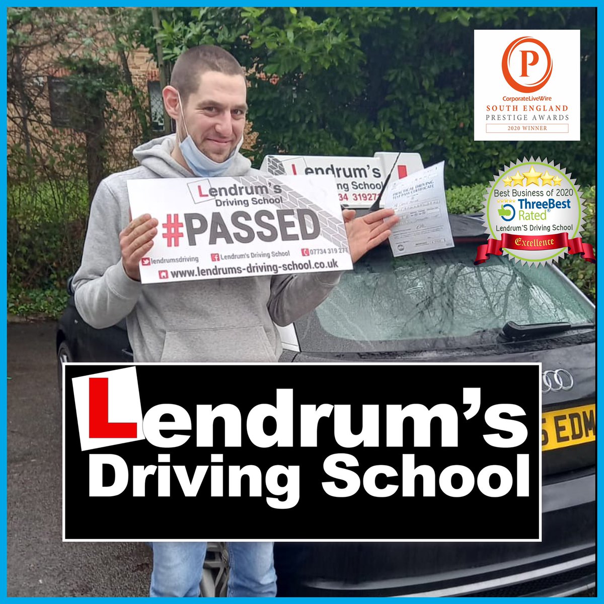 Congratulations to Craig who #passed his #drivingtest 1st time 🏆🥇🏆🥇🏆🥇 in #Southampton with #drivinginstructor Michelle