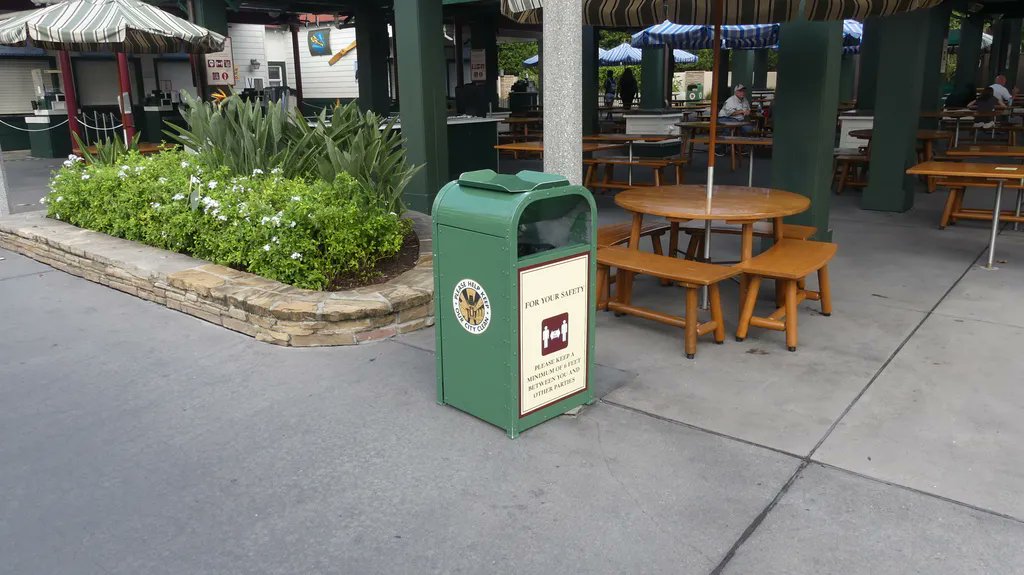 disneypicaday's tweet photo. "Please help keep our city clean" is so much better of a trashcan slogan than "Waste, please" #SunsetRanch #HollywoodStudios https://t.co/Lt2OSN2cnh