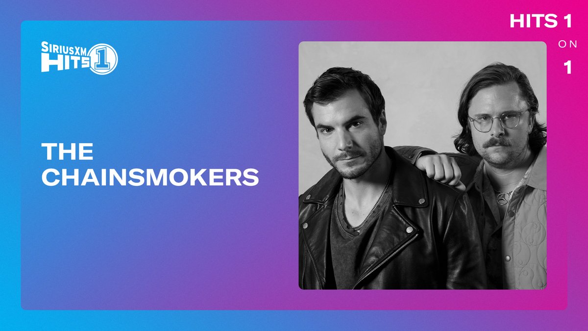 SiriusXMHits1's tweet photo. After almost two years @TheChainsmokers are BACK! Hear them Thursday at 8am ET/PT on @MorningMashUp to talk about their new song HIGH, and what they’ve been up to this whole time! https://t.co/ccTWAqW0bv